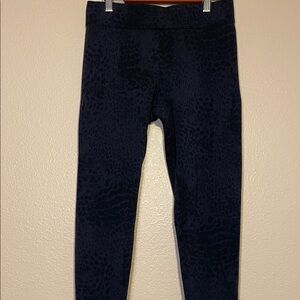 Matty M Dark Blue Animal Print Leggings